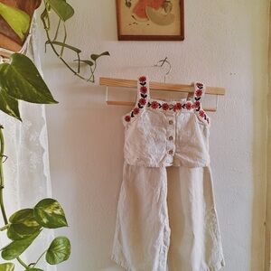 Floral Embroidered Kids Set